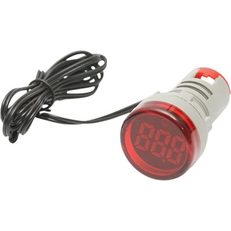 Indicatore digitale di temperatura con sonda LED rossa 220V/380V AC Ø 22mm Breckner Germany (1/4)
