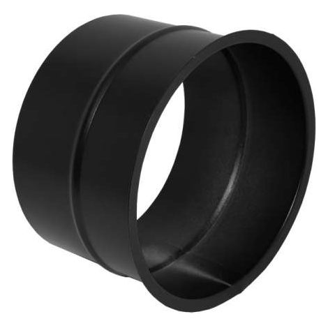 Rauchrohr Wandfutter schwarz, einfach DN 160