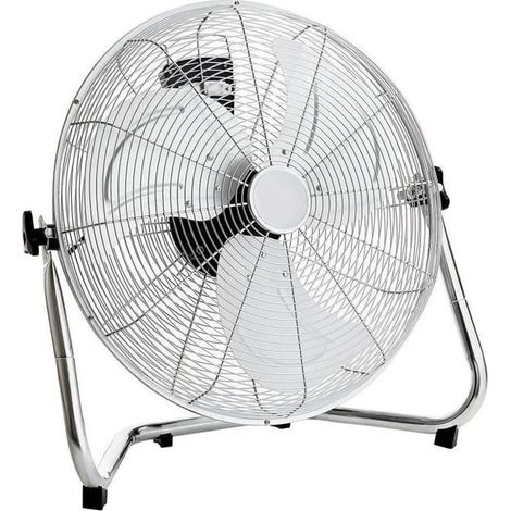 Brasseur d'air de sol industriel Chromé 35cm 60W Mercafan MT01481