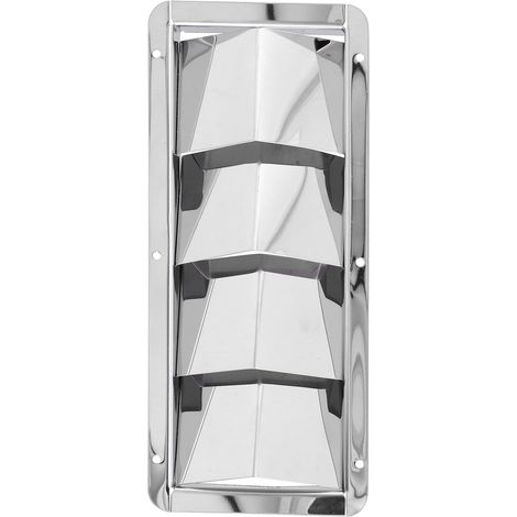 Grille d'aération marine à persiennes carrée 4 fentes cache bateau volet inoxydable (1/5)
