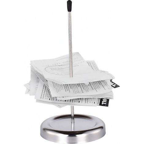 Irovami Porte-reçus métal KW-trio – Tige droite, support picots – Idéal pour billets, notes, restaurant (1/5)