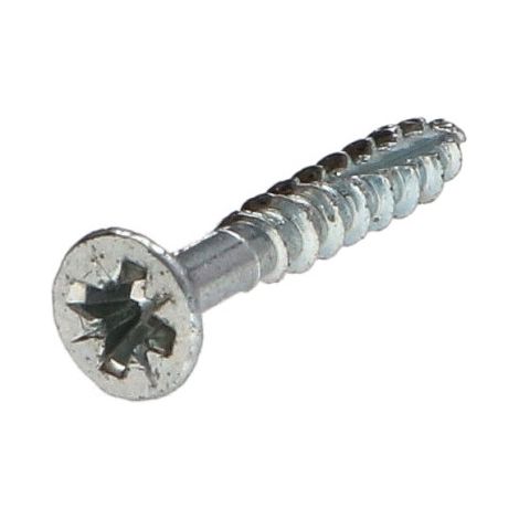 Vis bois TEKOR Tête fraisée Cranté Pozi N°2 3.5X20 Pointe antifendage type 17 Filetage total Acier zingué