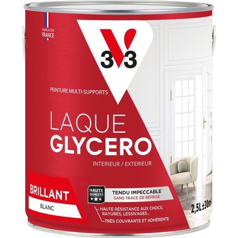 Peinture intérieur Laque Glycéro V33 Blanc Brillant 2,5L
