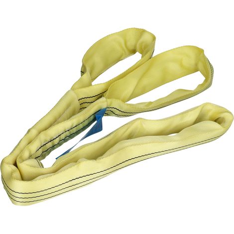 Sangle de levage souple 3T PES, élingue textile 5 mètres, accessoire de transport et chantier, sangle robuste pour manutention lourde. (1/5)