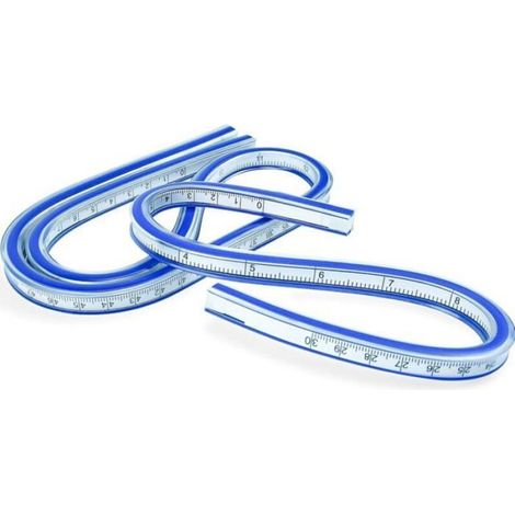 Règle Flexible - 30 cm + 60 cm - Double Face - Pour Couture Dessin Menuiserie - 2 Pièces (1/4)