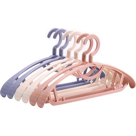 Cintres en Plastique - Non spécifié - 10 pcs/lot - Anti-dérapant - Large épaule - Couleur aléatoire (1/4)
