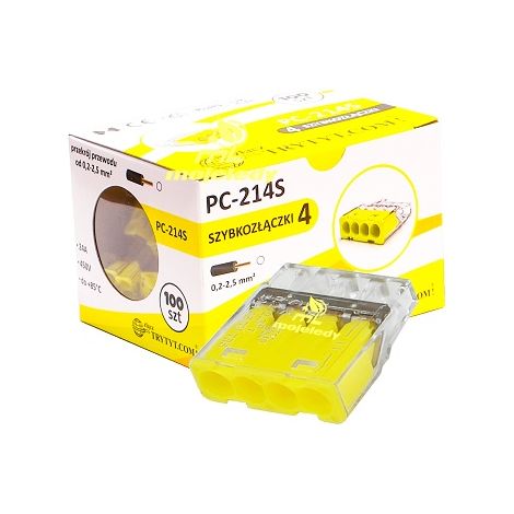 Connettore autobloccante 4x2,5 PC 214S 100 pezzi (1/2)