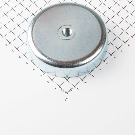 Magna-C Ferrit Flachgreifer mit Innengewinde Ø80x18mm (1/3)