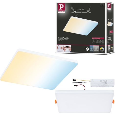 panneau LED panneau encastré 200x200 mm carré Tunable White commande de la lumière blanche Blanc plafonnier (1/5)