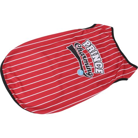 Gilet à rayures verticales pour animaux de compagnie, coupe ample classique, protège des coups de soleil et prévient la perte de poils. Vêtements pour animaux de compagnie et chiens, rouge, taille 5XL (1/5)