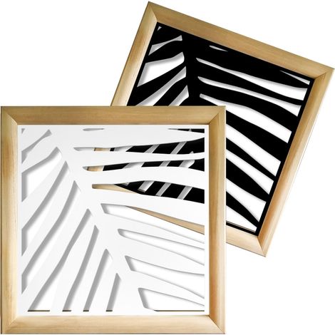 PALMA - Moduli Decorativi in Legno e PVC - Misura: 48x48 cm - Colore: bianco (1/4)