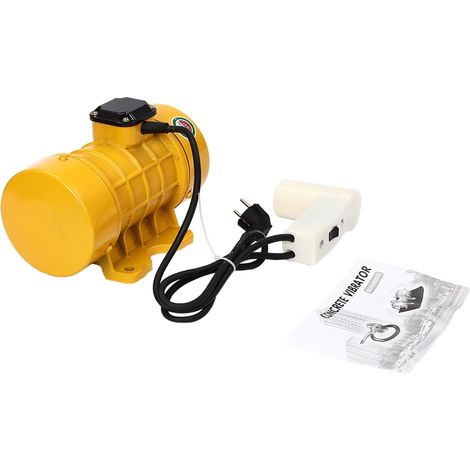 Moteur vibrant à béton 250 W - 2840 tr/min - 220 V - Silencieux - Avec interrupteur capacitif - Pour exploitation minière, métallurgie, charbon, électricité - Jaune