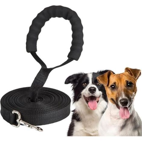 Longe pour Chien - Longe Chien 20m - Poignée Rembourrée - Nylon - Utilisation Extérieure (1/4)