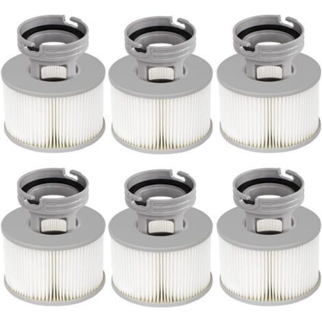 Lot de 6 filtres de Bain à remous + Adaptateur de Base à Visser pour MSPA piscines gonflables, Version améliorée du Filtre pou (1/4)