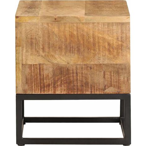 Maison Exclusive - Tavolino 30x30x33 cm in Legno di Mango Grezzo (1/5)