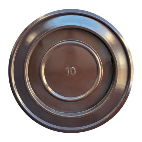 Rosace pour tuyaux de poele marron 10 cm en tole peinte marron accessoires poele pie'ces de'tache'es