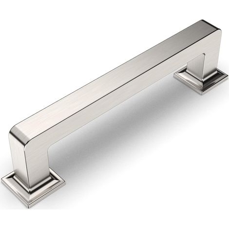 CCYKXA 6 Pcs Silver Kitchen Cabinet Handles 96mm Zinc Alloy Furniture Handles with Screws, for Desks, Drawers, Cabinets, Cupboard UK0019 (1/4)