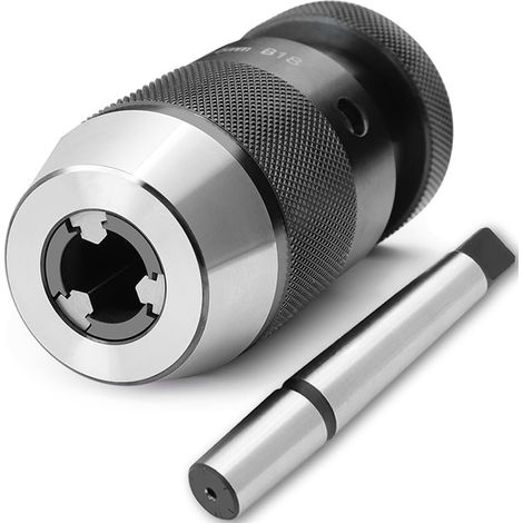 Mandrin de perceuse sans clé B18, 1-16 mm, Mandrin conique MK2/MT2, Métal, Compatible avec machine de perçage, tour, fraiseuse (1/5)