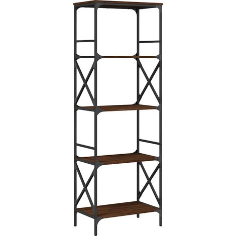 Bibliothèque à 5 niveaux，Armoire à Livres chêne marron 59x35x171 cm CFW6858703 (1/5)