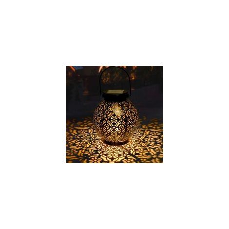 Lanterne solaire extérieure LED décorative, étanche IP44, sans fil, rechargeable, pour jardin, patio, fête, Noël – (1/5)