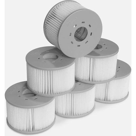 Set di 6 filtri per spa gonfiabili MSPA V2. Ø106cm – 6 cartucce filtro di ricambio per spa gonfiabile MSPA