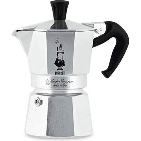 Bialetti Moka Express Cafetera italiana Aluminio, Negro