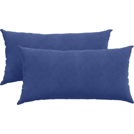 Maison Exclusive - Cojines de sofá 2 pcs Azul Policía 80 x 40 cm