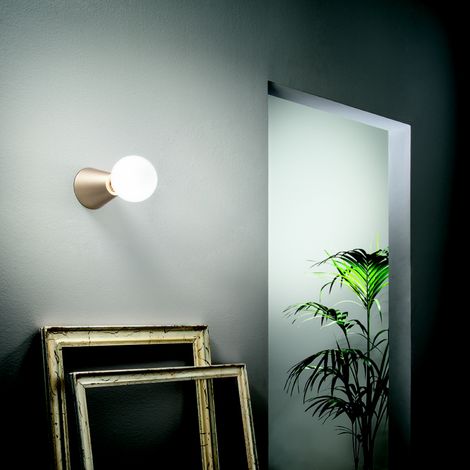 Lampada faretto da interno 12x12 cm FOG in alluminio verniciato Oro (1/3)