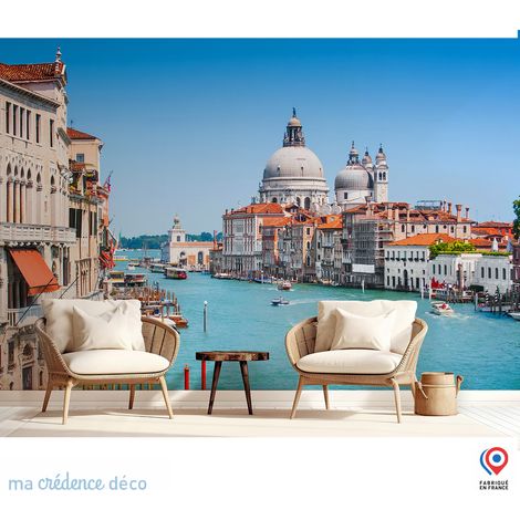 Papier peint : Italie, Venise - Intissé - L.300 x H.280 cm - Bleu mer (1/5)