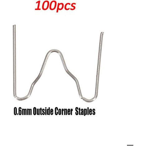 Clip de soudage pour pare-chocs,agrafeuse à chaud pour soudeur,Clip en fer pour pare-chocs de voiture,100pcs-Sytle C