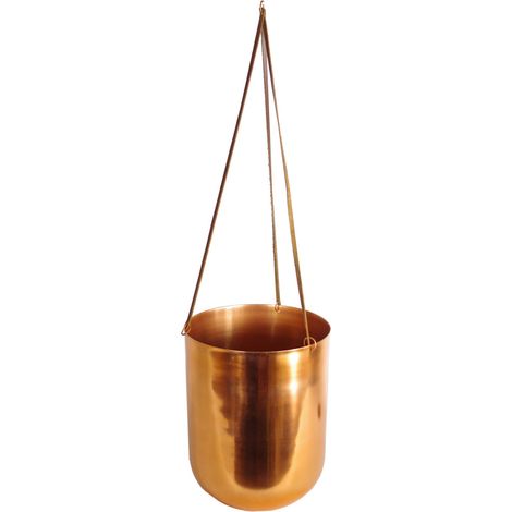 Leaf Copper Hanging Planter 18 x 22cm (1/3)
