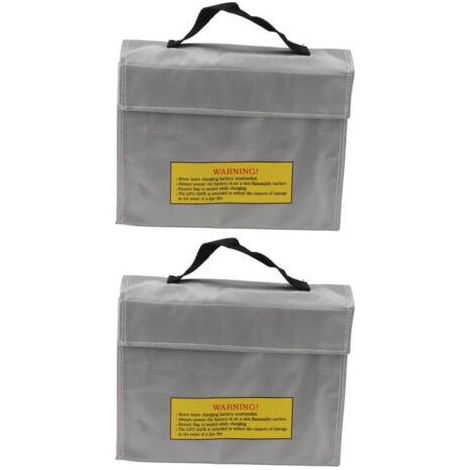 2 Sacchetti di Protezione per la Batteria al Litio, Anti-Incendio e Anti-Esplosione di PVC, Isolamento di Aria per il salvataggio Efficace (1/5)