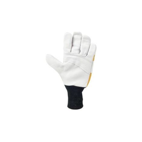 Guantes 2 pares protección al corte (0-16m/s) naranja fluorescente cinturón negro (1/2)
