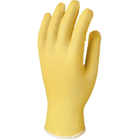 Gants anticoupure Kevlar avec picots Eurotechnique 4640 (lot de 10 paires de gants) Jaune 8 (1/2)