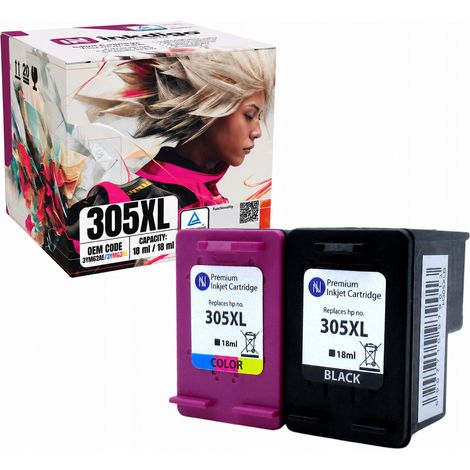 Inkdigo 305XL Tinte kompatibel mit HP DeskJet 2320 Plus4100 2722e Envy 6010 TÜV-zertifiziert (1/5)