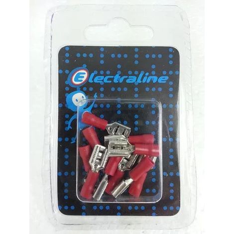 Clip femmina rossa D6.35mm - 10P