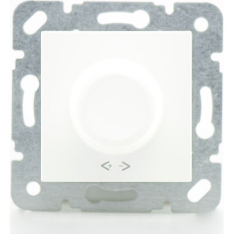 Variateur de lumière 600W blanc – Mécanisme et bouton inclus – Installation rapide sans tournevis – Pour ampoules incandescentes et halogènes – Activejet (1/5)
