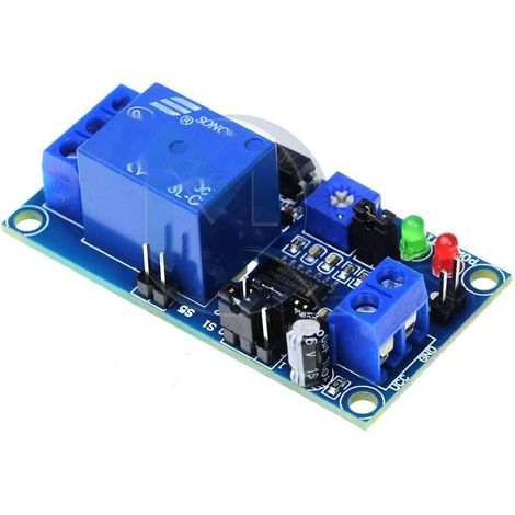 Module relais temporisé 12 V CC, temporisation à l'ouverture (1/5)