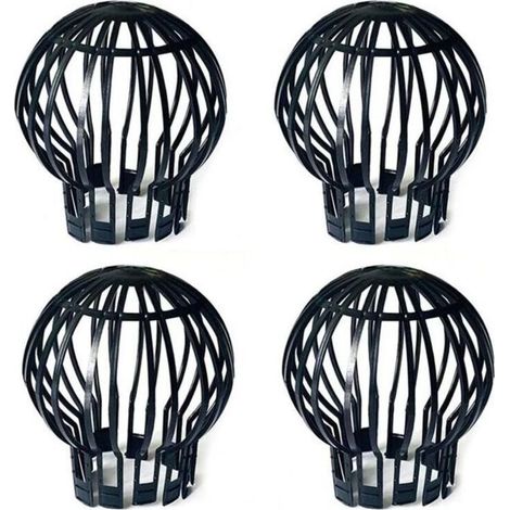 Lot de 4 Protège-Gouttières Plastique Anti-Blocage Feuilles Mousse Boue Débris Tuyaux Descente (1/4)