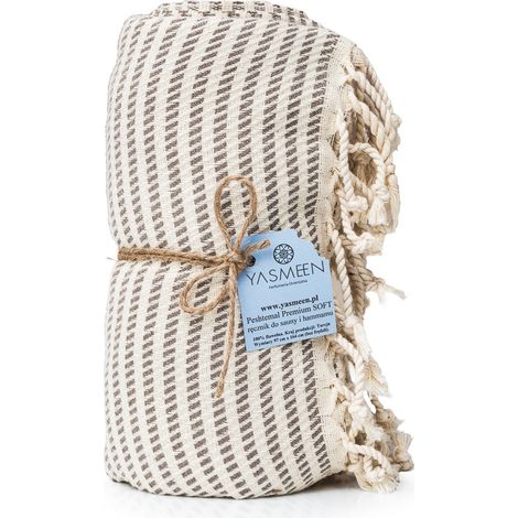 Asciugamano Hammam Yasmeen Premium Soft Coffee - Peshtemal (1/4)