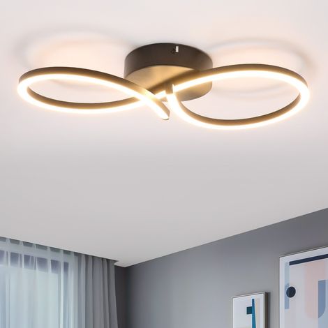 GBLY Deckenlampe LED Deckenleuchte Wohnzimmer - 24W Wohnzimmerlampe Modern Kreative Design Schwarz Küchenlampe 3000K Warmweiß Schlafzimmerlampe Flur Metall Deckenleuchten für Küche Büro