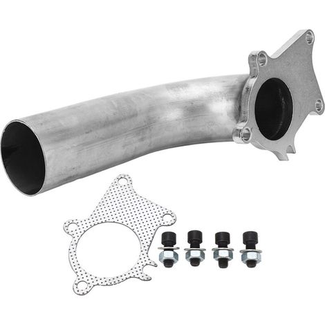 57mm Turbo Exhaust Downpipe Discharge Pipe with 5 Bolt Flange Stainless Steel Turbo Discharge Pipe Replacement for T3 T4 T04E. (1/5)