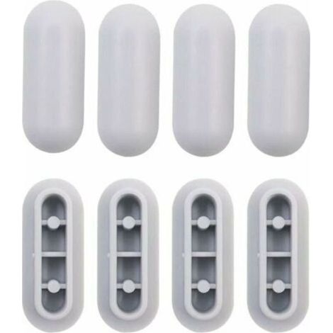 4 Pièces Tampon Universel pour Siège de Toilette Universel Chocs Kit de Tampon Abattant WC Plastique Toilette Pare-chocs Remplacement,de (1/4)