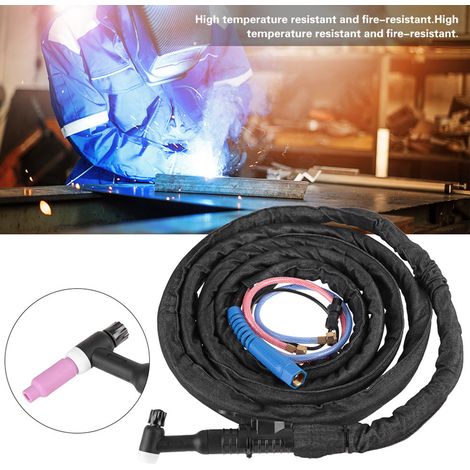 Câble de 4 m, torche de soudage TIG WP18 à arc ascendant, refroidissement par eau, connecteur à écrou (1/5)