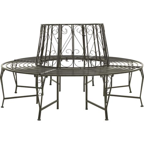 vidaXL Panchine per alberi 1-Numero di posti Ø 160 x 89 cm