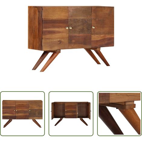 Meuble en bois massif - Buffet Bois recyclé massif 110x30x75 cm Marron (1/5)