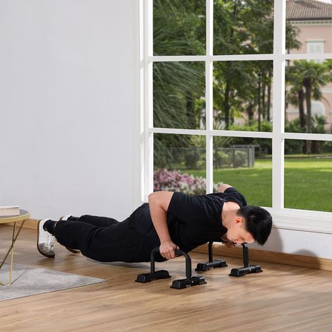 Barres parallèles (lot de 2), station de dips, capacité de charge jusqu'à 120 kg, équipement de fitness à domicile, barres parallèles, matériel de musculation au poids du corps