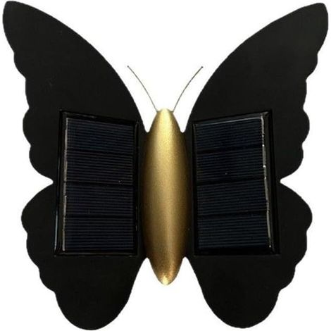 Solar Powered Wall Light With IP65 Waterproof, Suitable For Indoor Outdoor Use With Distinctive Butterfly for Up And Down for LIGHTING(Warm Light (3000K)) (1/5)