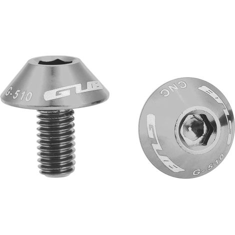 Support GUB G-510 2 pièces M5 x 12mm vis de fixation porte-bidon vélo en argent (1/5)