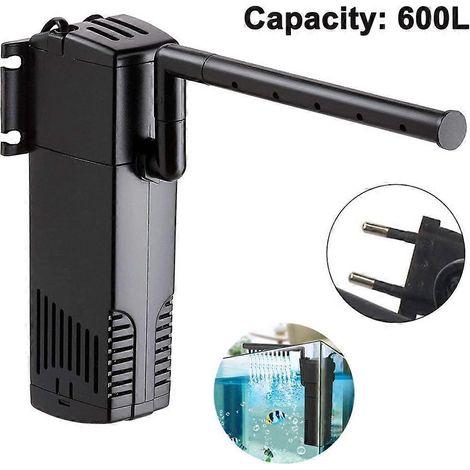 Filtre d'angle pour aquarium, filtre interne avec pompe intégrée, filtre pour aquarium (1/5)